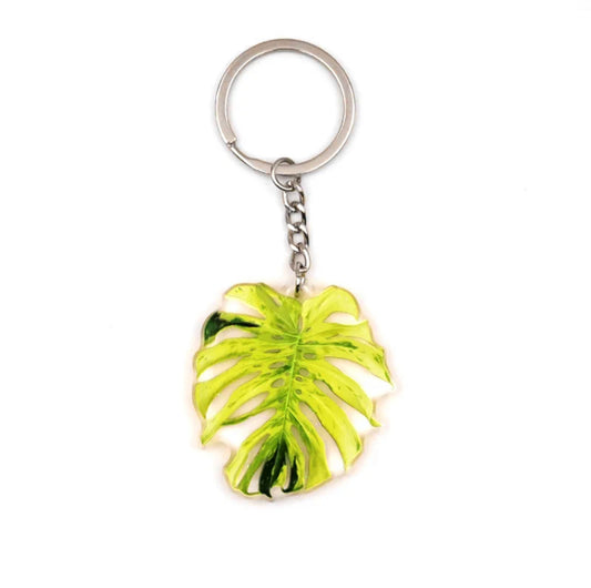 Tropical Plant Series Keychain - Monstera Thai Constellation Keychain | Celebration Gifts Home Fun Decoration