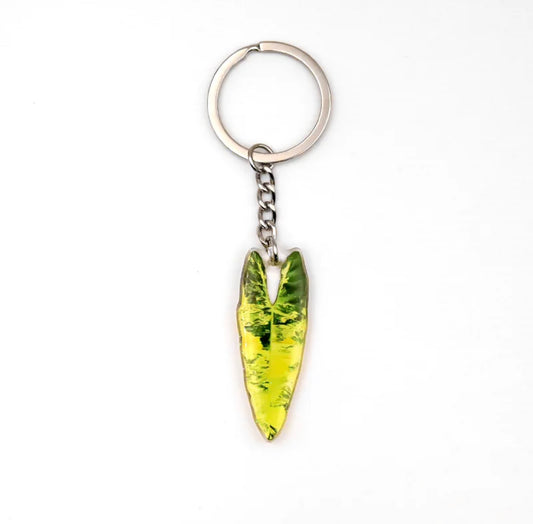 Tropical Plant Series Keychain - Philodendron Billietiae | Holiday Celebration Gifts Birthday Gifts